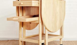 这种实木餐桌怎么折叠收缩 折叠式餐桌